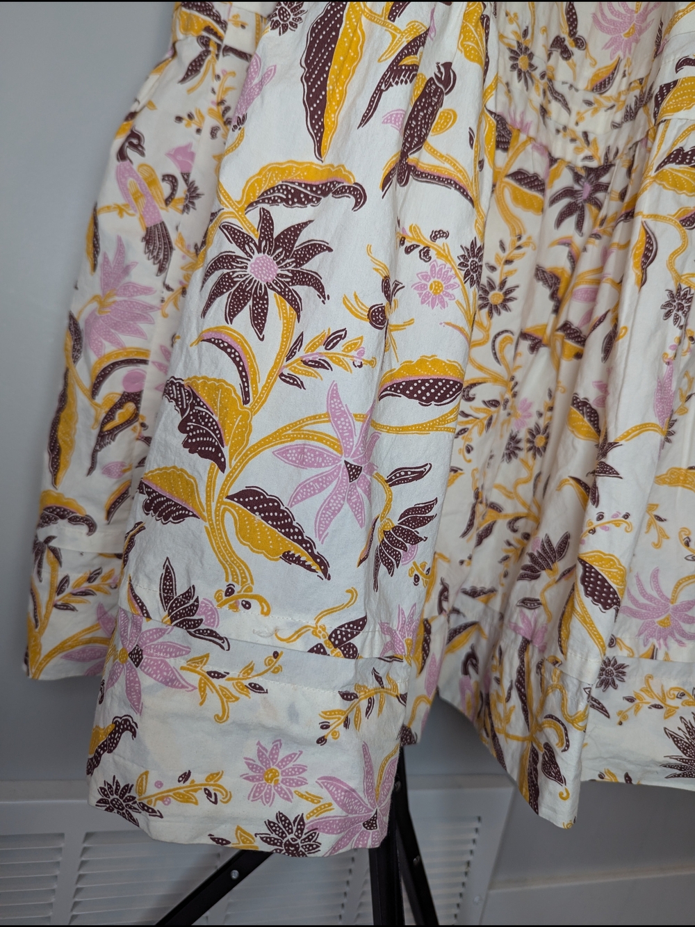 Anthropologie Womens Size XL Somerset Maxi Dress Floral Printed Cotton Whimsical - Picture 7 of 11